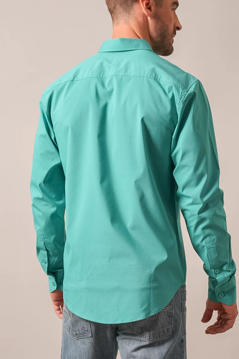 Kimes Ranch KR Team Dress Shirt in Teal