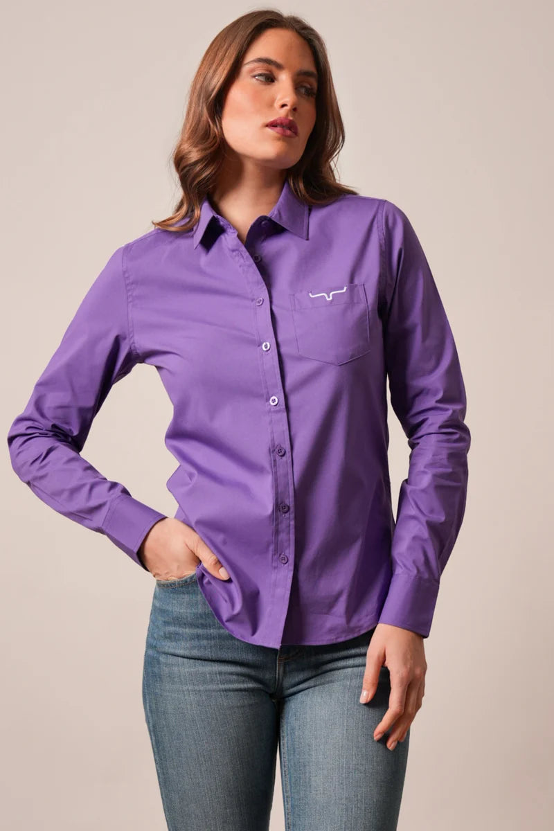 Kimes Ranch Ladies KR Team Shirt in Purple