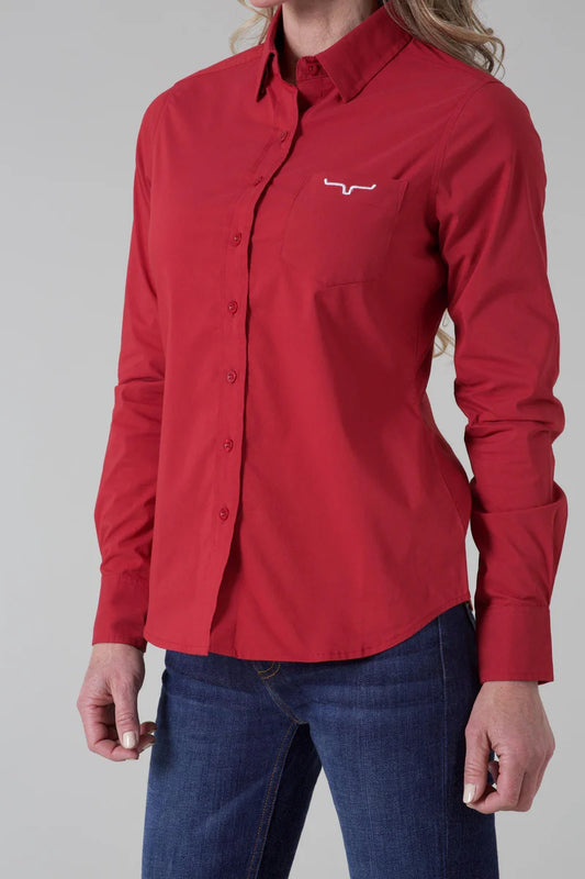 Kimes Ranch Ladies KR Team Shirt in Red