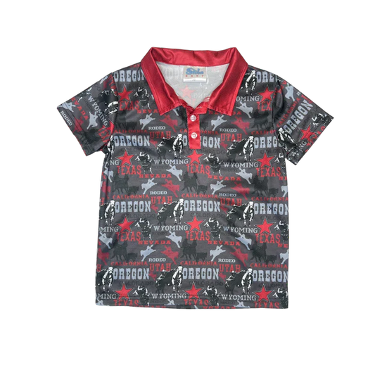 Shea Baby Rodeo Road Black Polo Kid