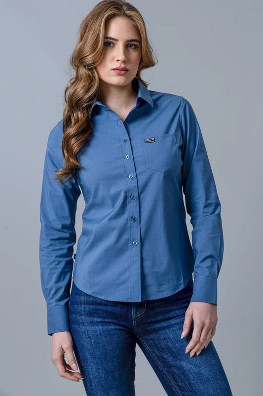 Kimes Ranch Ladies Linville Top in Slate Blue