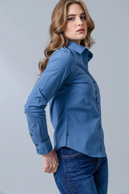 Kimes Ranch Ladies Linville Top in Slate Blue