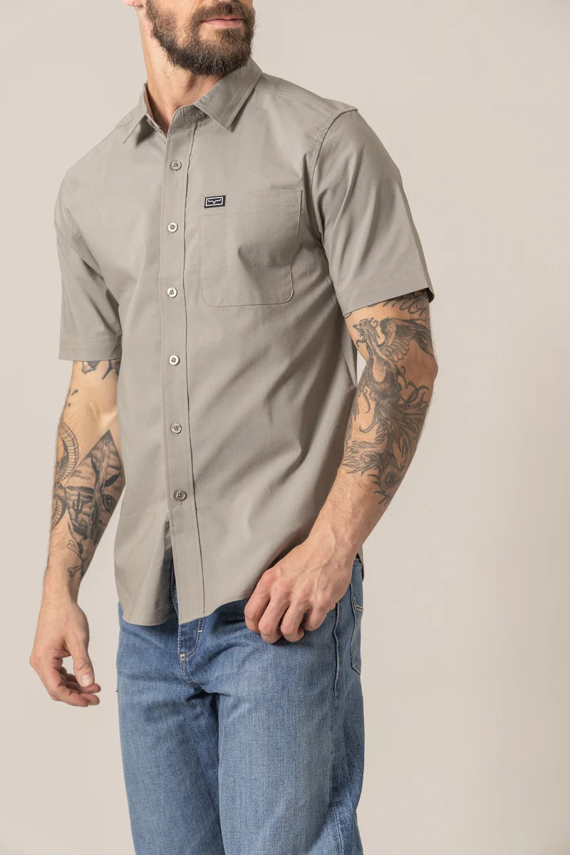 Kimes Ranch Linville Short Sleeve Shirt in Gray Sage