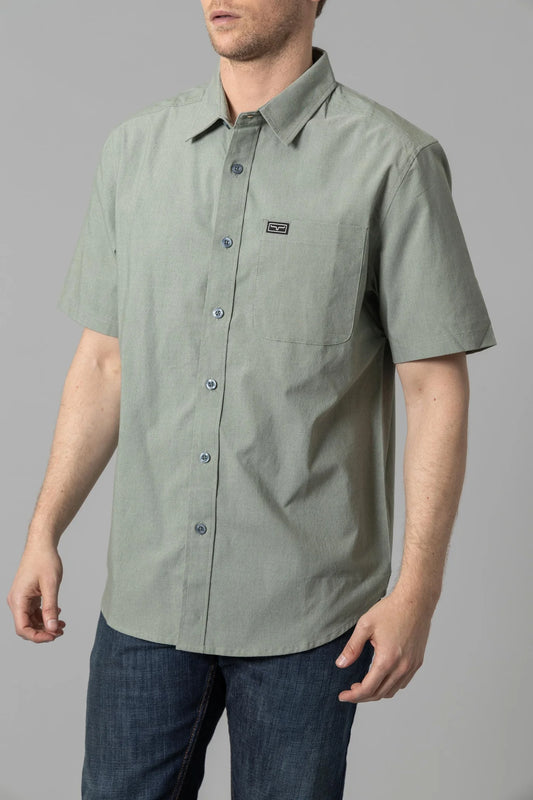 Kimes Ranch Linville Short Sleeve Dress Shirt in Sage