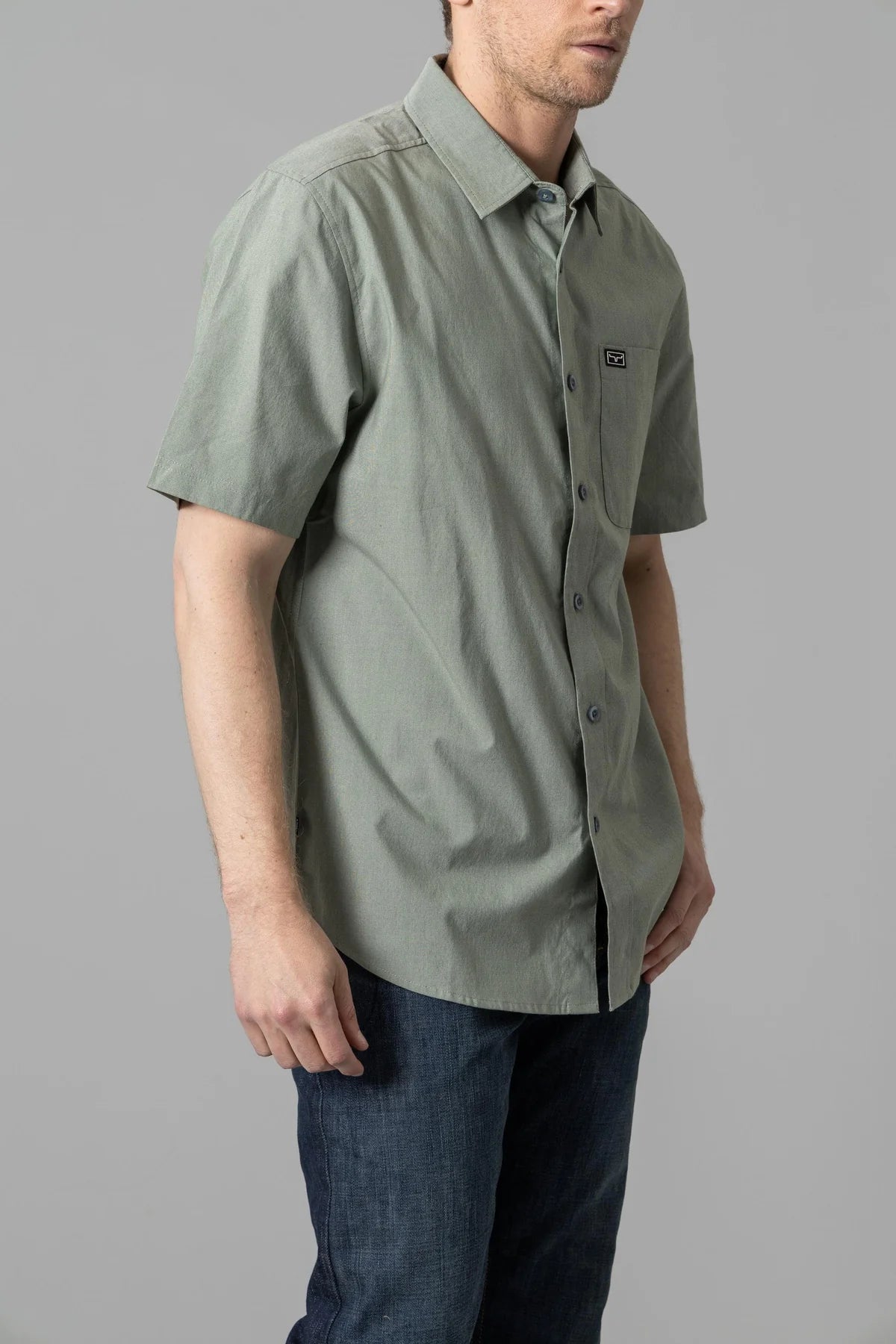 Kimes Ranch Linville Short Sleeve Dress Shirt in Sage