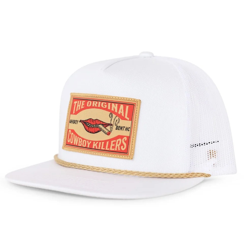 Whiskey Bent Hat Co. Matchbox White Trucker Hat