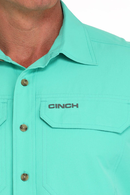 Cinch Turquoise Long Sleeve Arena Flex Shirt