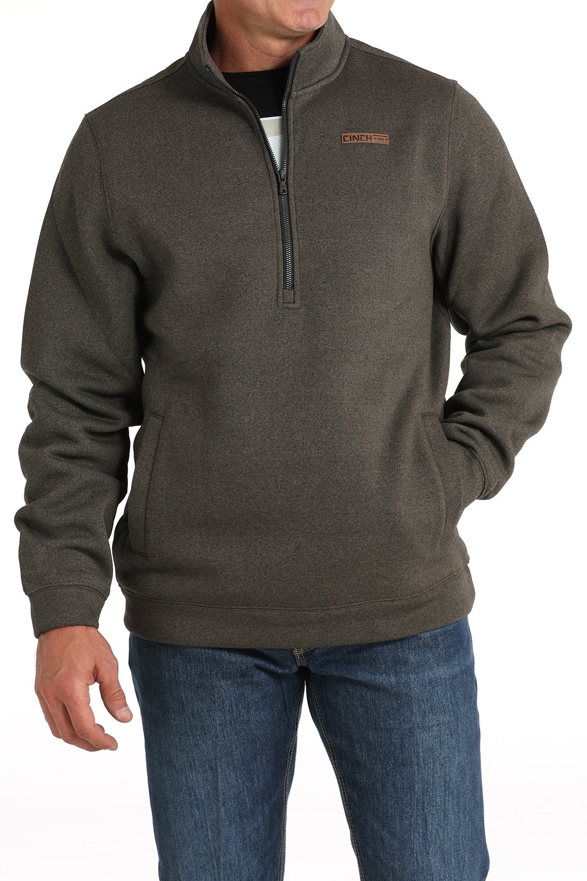 Cinch Men's Brown 1/2 Zip Pullover – Cowboy Headquarters