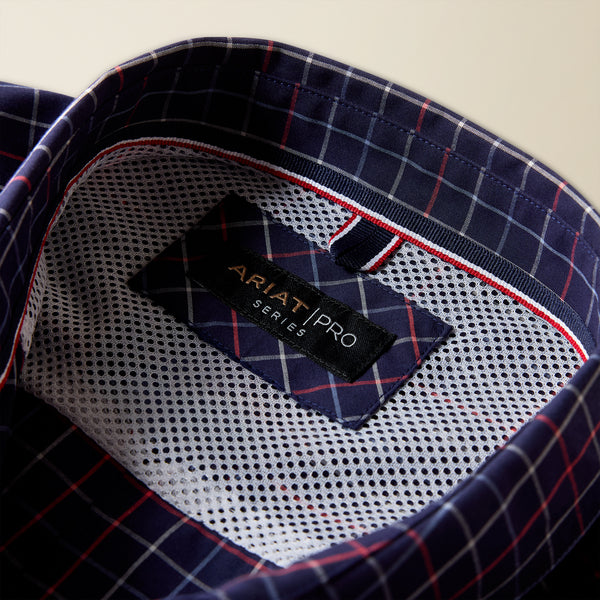 Ariat Pro Series Bernard Classic Fit Shirt in Evening Blue Check