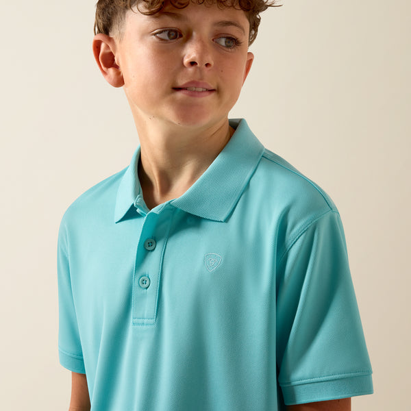 Ariat Youth AriatTEK Polo in Angel Blue