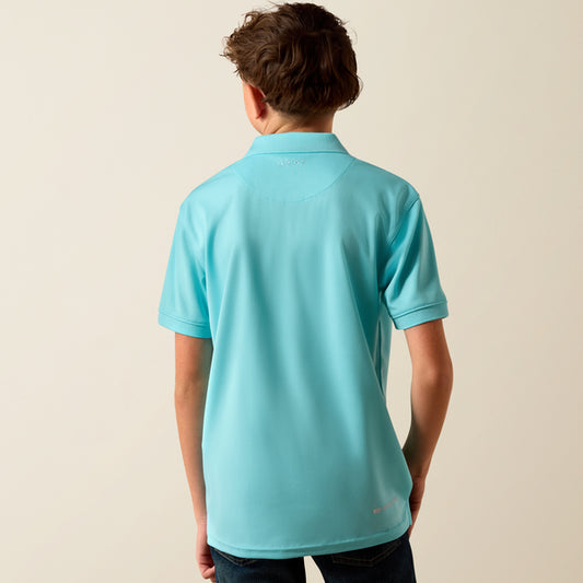 Ariat Youth AriatTEK Polo in Angel Blue