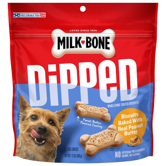 Milk-Bone Dipped Dog Biscuits Baked with Peanut Butter
