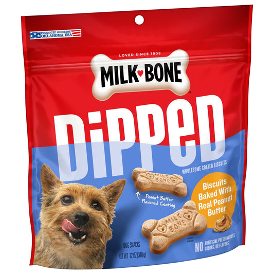Milk-Bone Dipped Dog Biscuits Baked with Peanut Butter