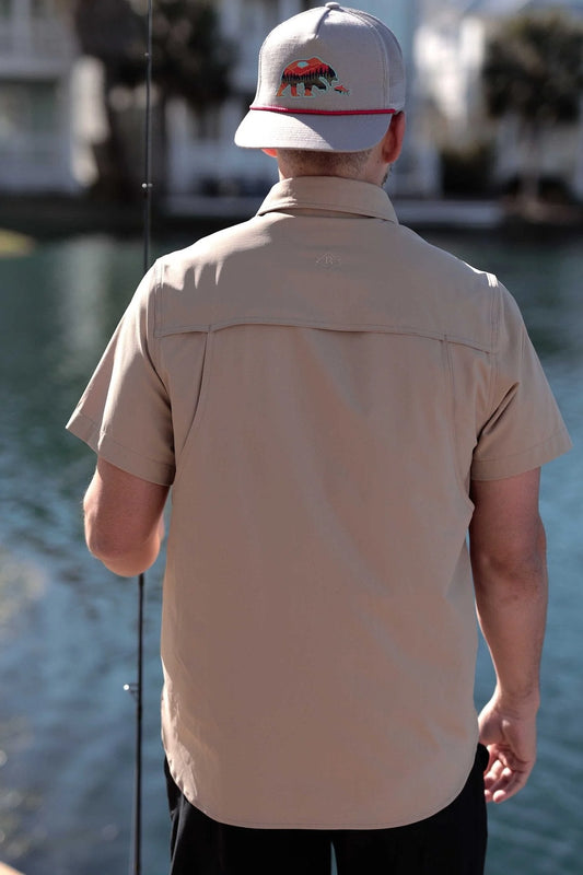 Burlebo Men's Cobblestone Performance Fishing Shirt