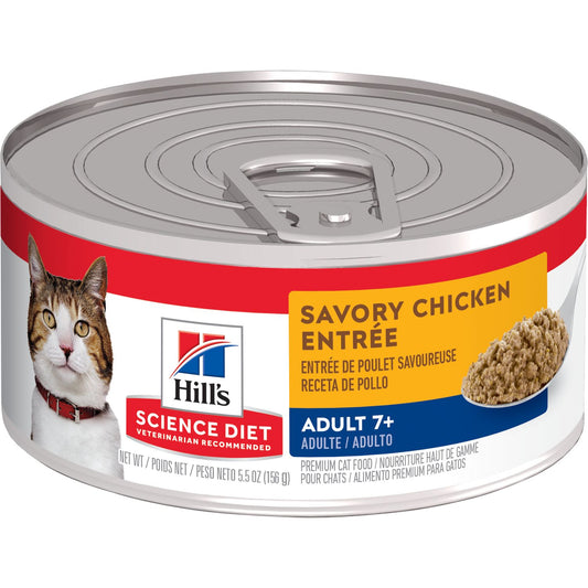 Hills Adult 7+ Savory Chicken Entrée Cat Food