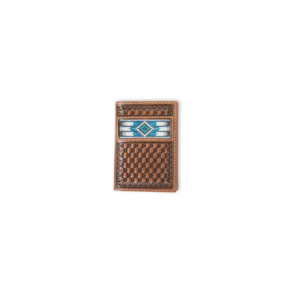 Ariat Men's Trifold Wallet with Southwest Inlay