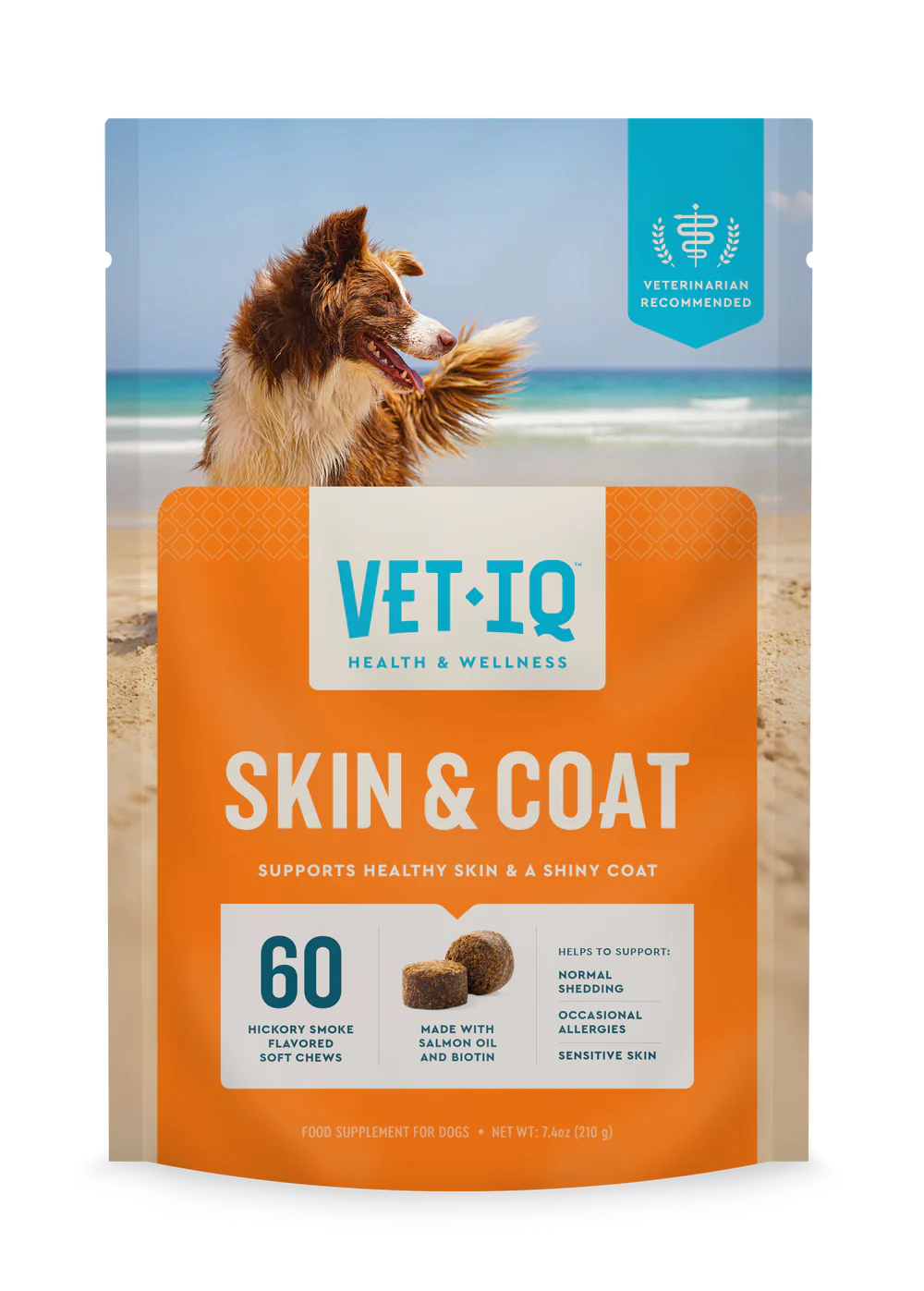 VetIQ Skin & Coat Soft Chews Supplement for Dogs