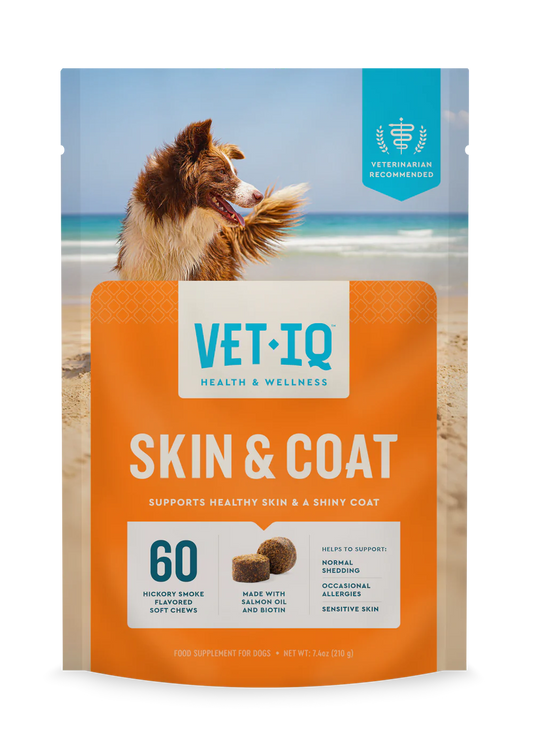VetIQ Skin & Coat Soft Chews Supplement for Dogs