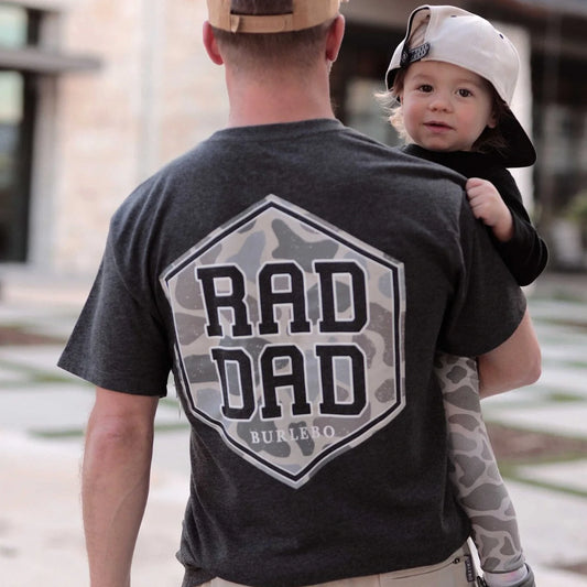 Burlebo Rad Dad Tee in Heather Black