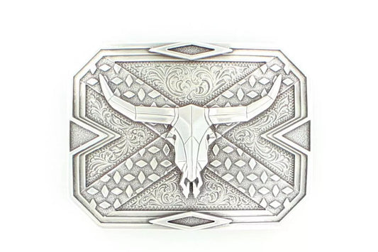 Nocona Steerhead Skull Rectangle Buckle