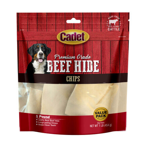 Cadet Premium Grade Natural Flavor Rawhide Chips Dog Treats