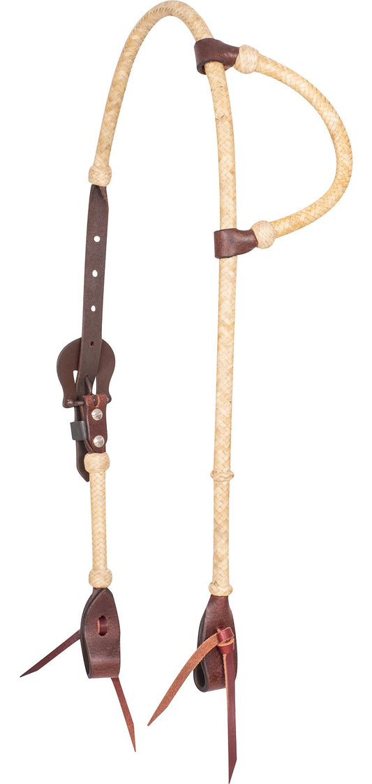 Cashel Rawhide Braided Headstall with Browned Iron Buckle