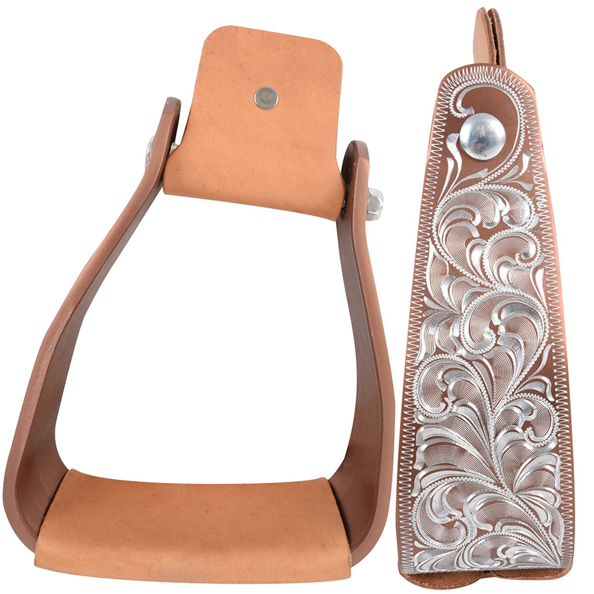 Cashel Aluminum Engraved 3" Deep Slanted Stirrup