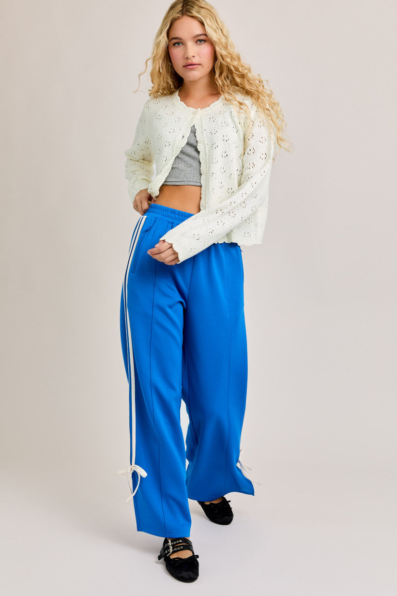 White Scallop Edge Sweater Cardigan