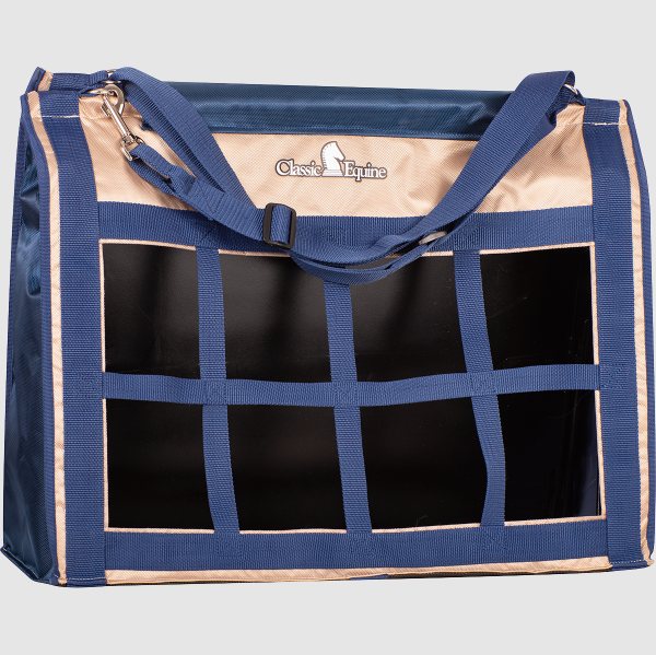 Classic Topload Hay Bag Tan Navy