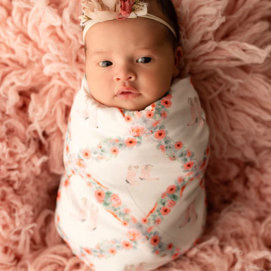 Shea Baby Floral Boot Swaddle