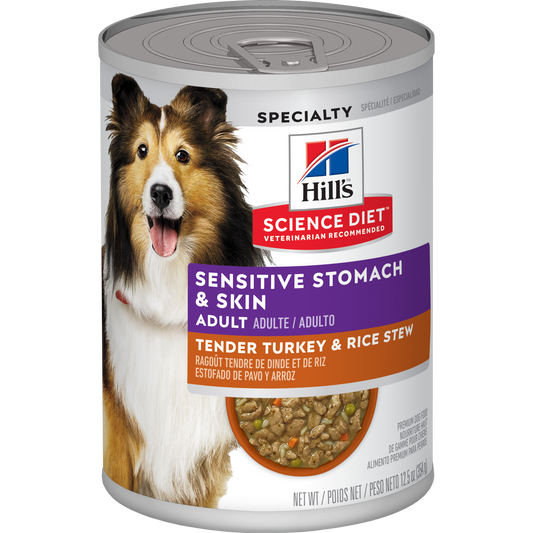 Hill's Science Diet Adult Sensitive Stomach & Skin Tender Turkey & Rice Stew