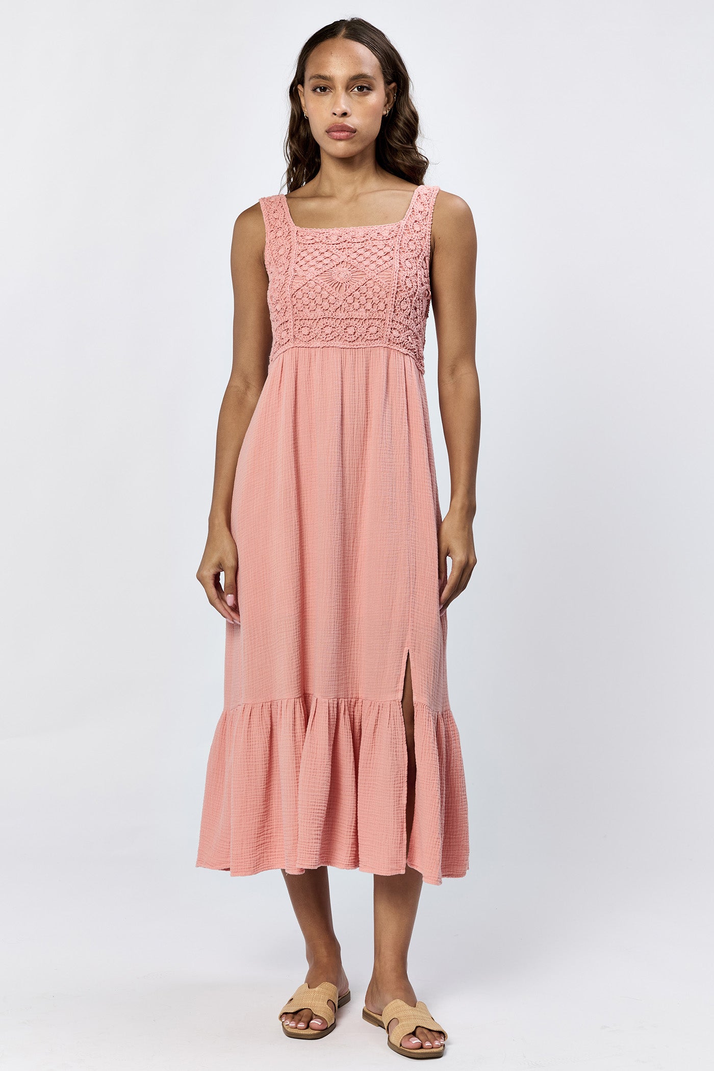 Dear John Chasity Novelty Dress in Terra Cotta