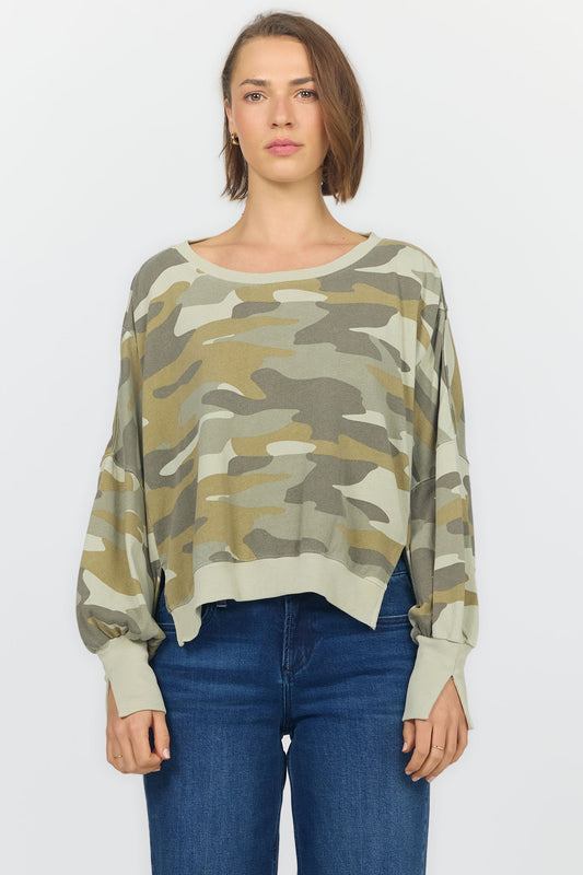 Dear John Trenton Sweater in Riviera Camo