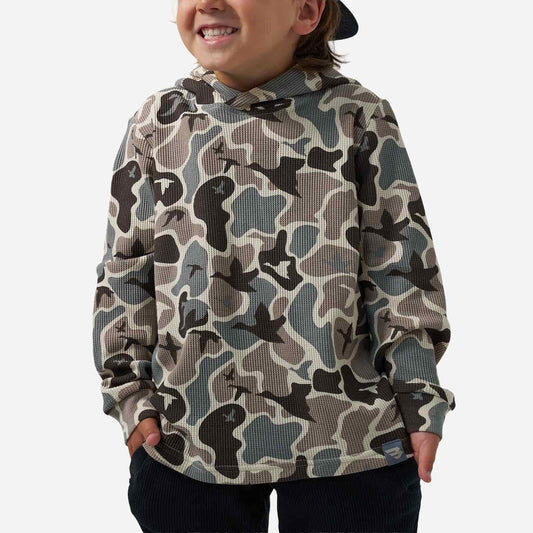 Burlebo Youth Thermal Hoodie in Mallard Mayhem Camo