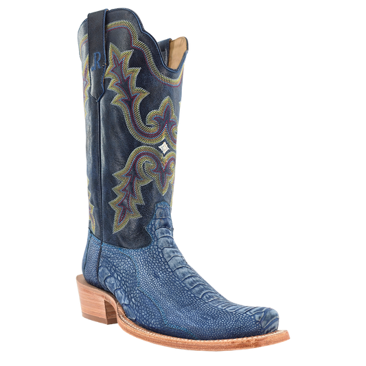R. Watson Blue Jean Sueded Ostrich Leg Boot