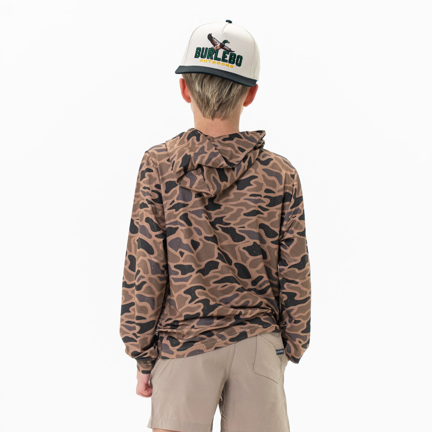 Burlebo Youth Performance Hoodie in Gauge Camo