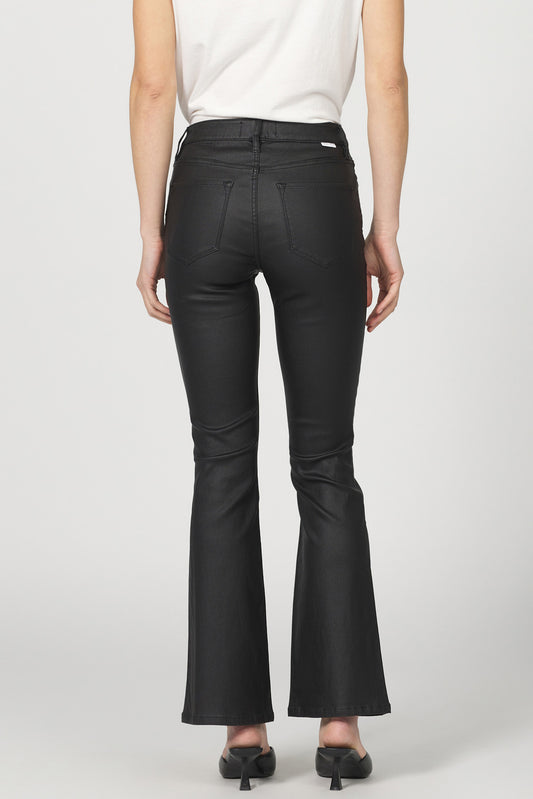 Dear John Jaxtyn Coated Bootcut Pant in Black
