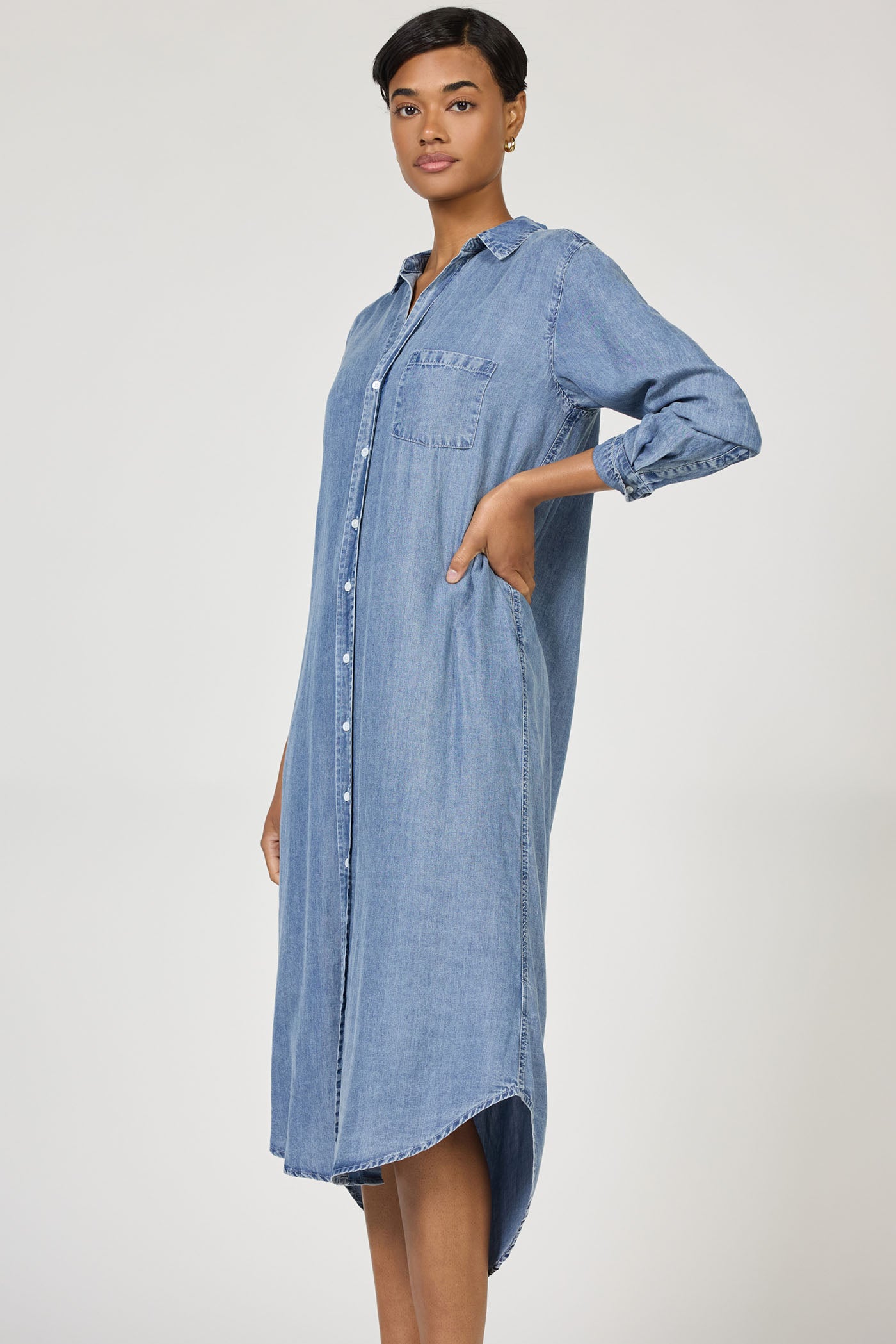 Dear John Galina Shirt Dress in Imperial Blue