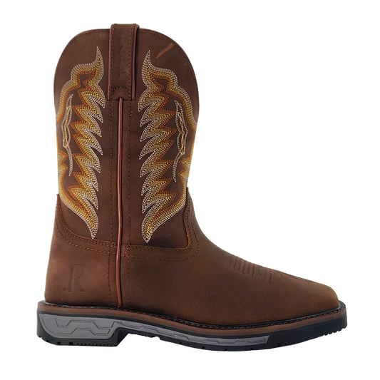 R. Watson Men’s Crazy House Cowhide Wide Square 11″ Steel Toe Work Boot