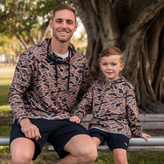 Burlebo Youth Performance Hoodie in Gauge Camo