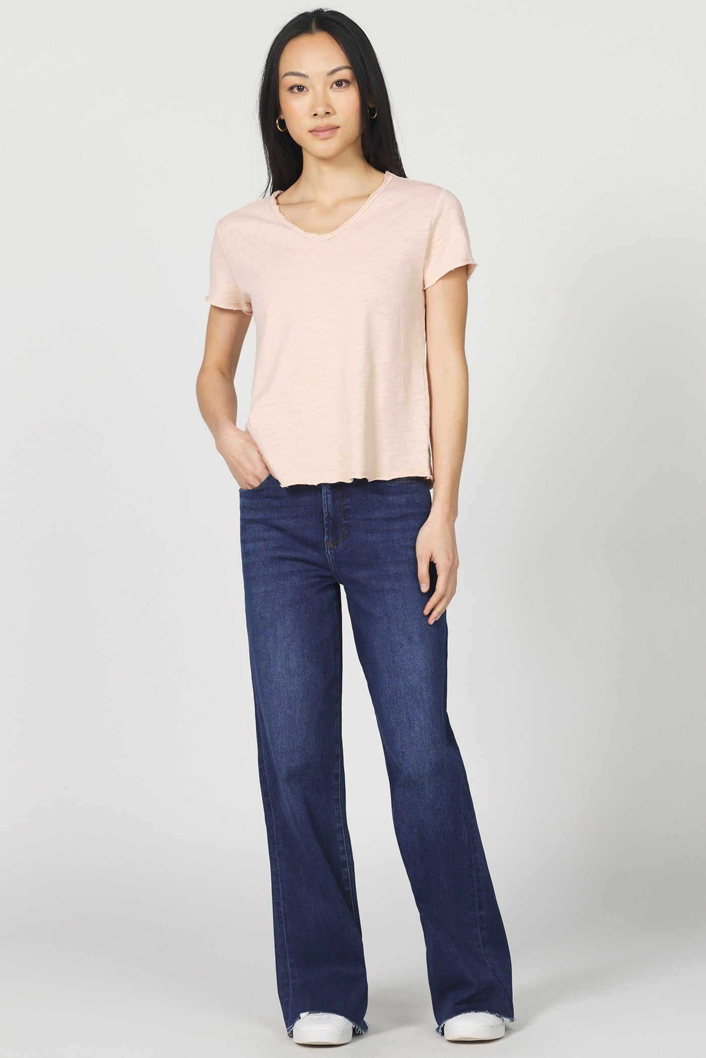 Dear John Vanya Tee in Cameo Rose
