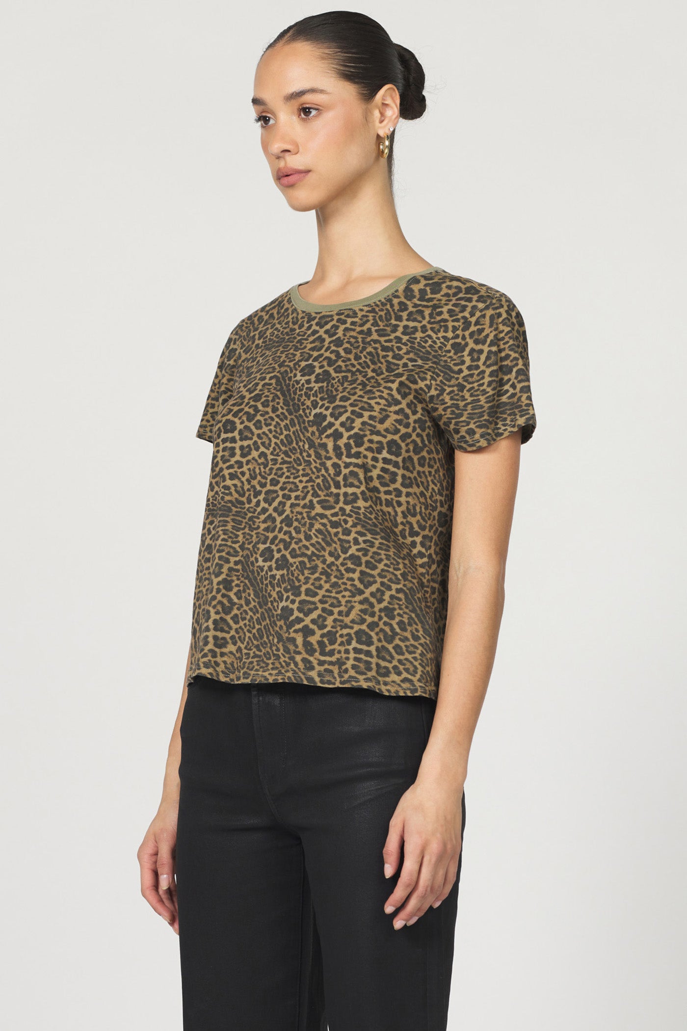 Dear John Unity Tee in Vetiver Leopard