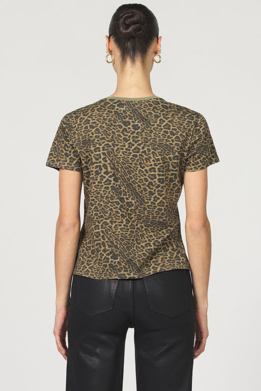Dear John Unity Tee in Vetiver Leopard