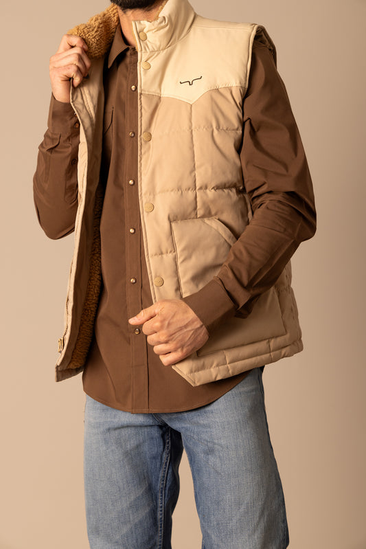 Kimes Ranch Muir Trail Vest in Khaki