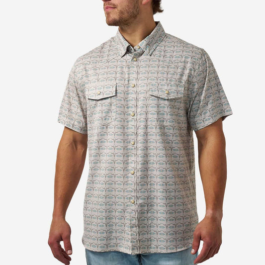 Burlebo Performance Western Shirt in Skull Rancher