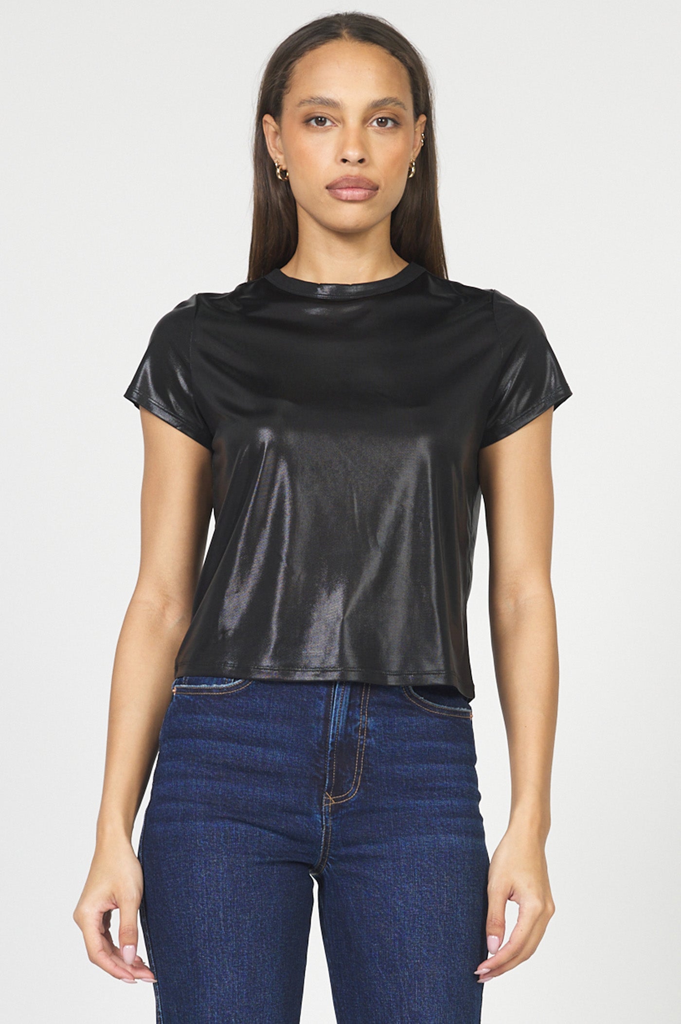 Dear John Unity Novelty Tee in Black Liquid Metal