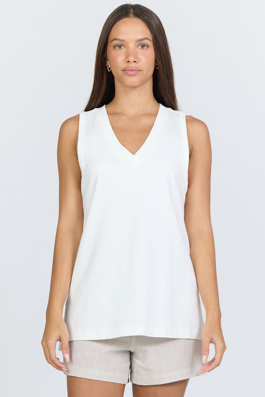 Dear John Laurel Tank in White