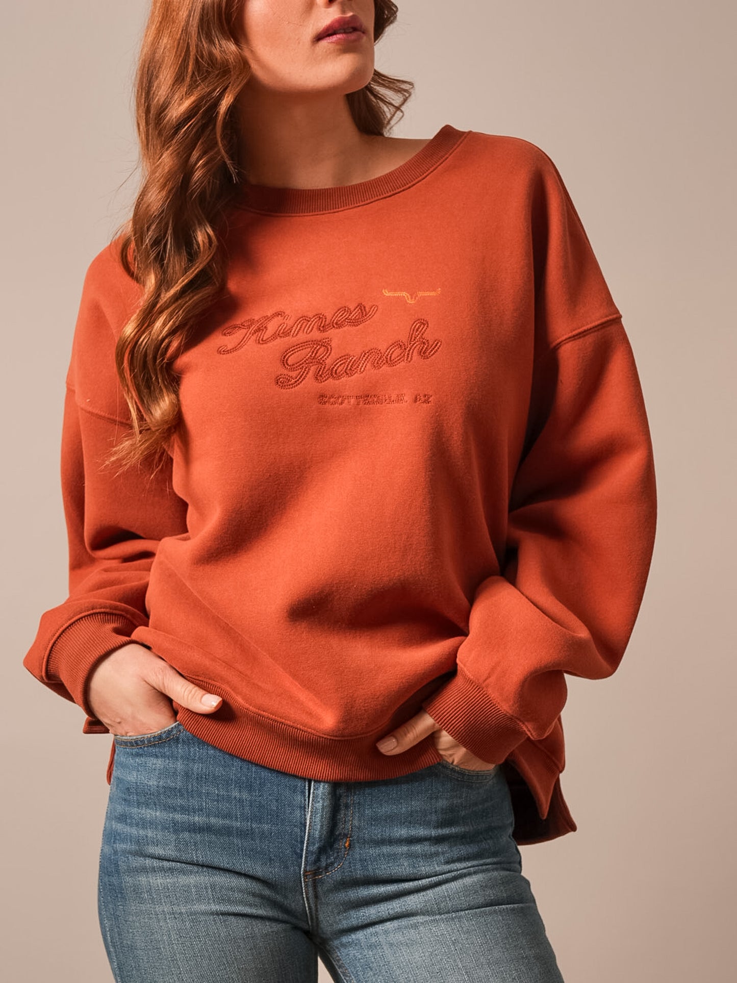 Kimes Ranch Solana Sweatshirt in Burnt Red