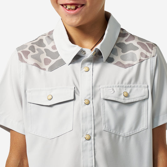 Youth Performance Western Shirt in Bird Szn