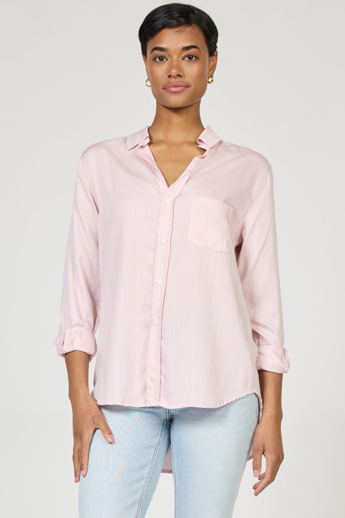Dear John Galina Tencel Shirt in Pale Lilac